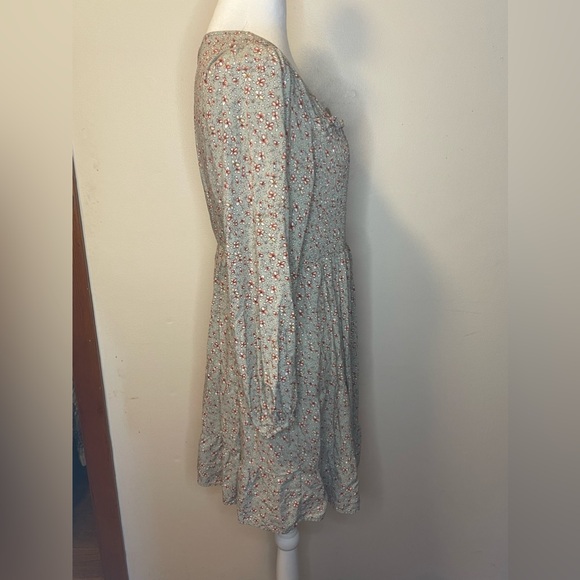 Rue+ Women’s Plus Babydoll Ruched Long Puff Sleeve Tiered Floral Dress 2X - Picture 4 of 13